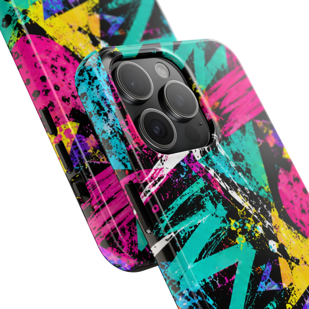 Tough Phone Case — Neon Graffiti Splash Protective Cover