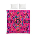 Bohemian Pink Mandala Duvet Cover – Vibrant Floral Cotton Bed Set