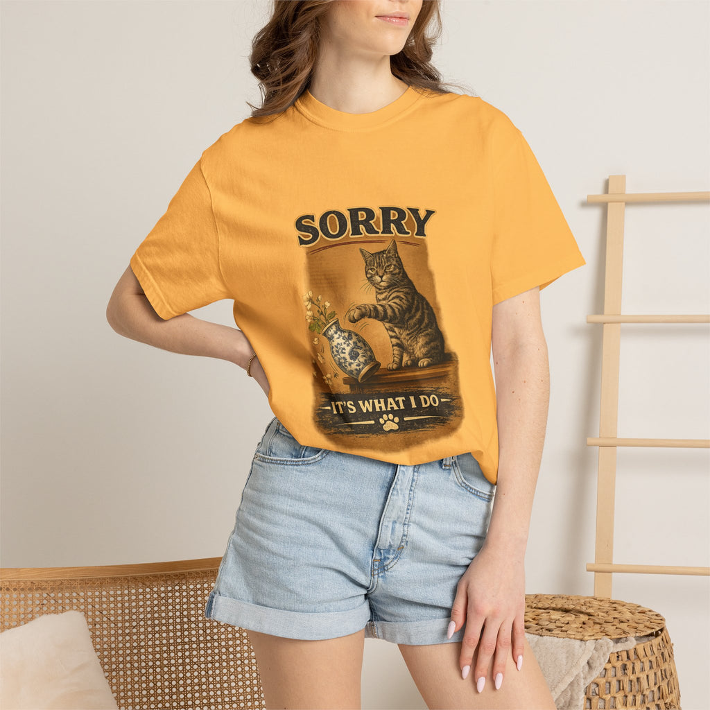 Sorry, It’s What I Do cat T-Shirt | Cat playing with yarn design