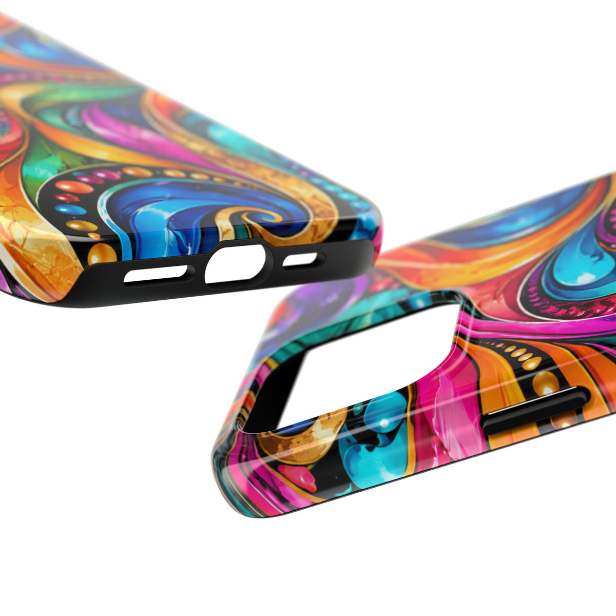 Colorful Swirl Tough Phone Case — Vibrant Abstract Protective Cover