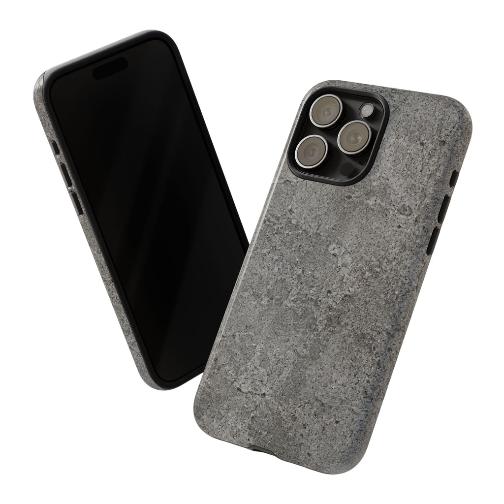 Concrete Texture Phone Case — Rugged Grey Protective iPhone Cover