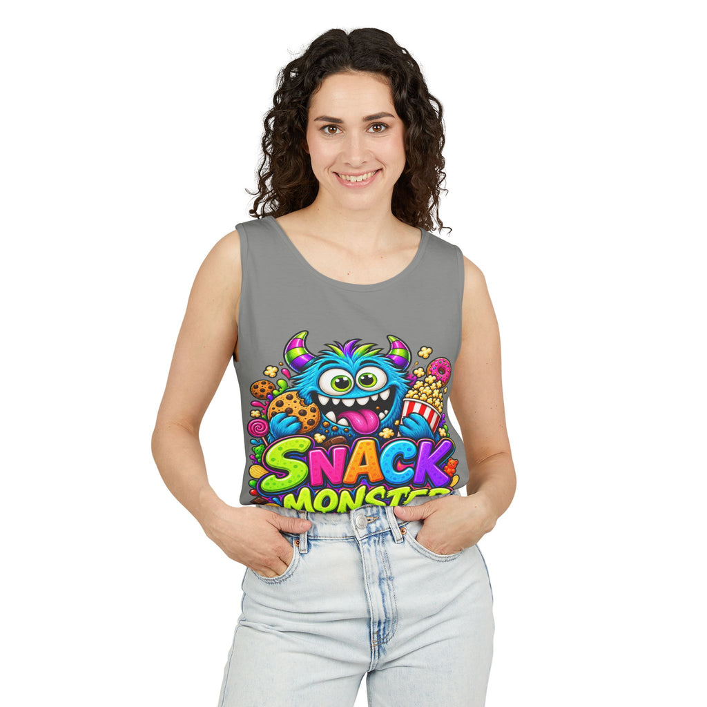 Snack Monster Tank Top | Cute Colorful Monster Snacks Graphic