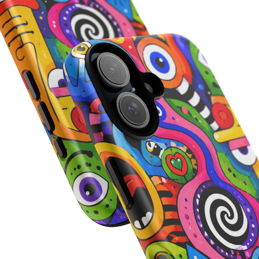 Colorful Abstract Doodle Tough Phone Case