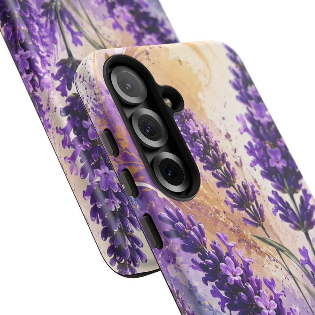 Lavender Bouquet Tough Phone Case — Protective Floral iPhone Case