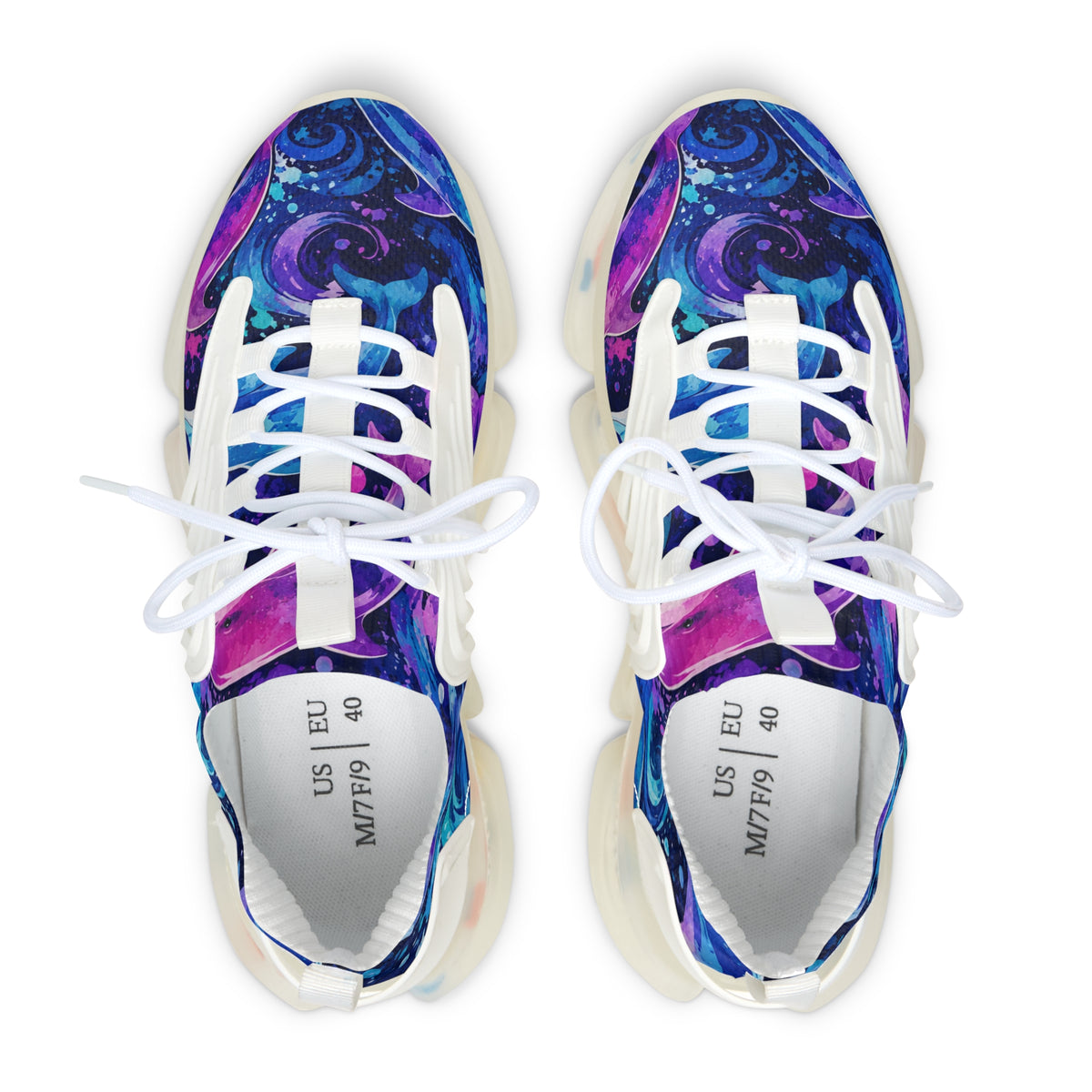 Women's Mesh Sneakers — Galaxy Swirl Athletic Shoes