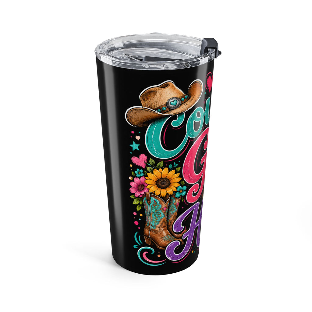 Country Girl At Heart Tumbler 20oz | Colorful Handlettering