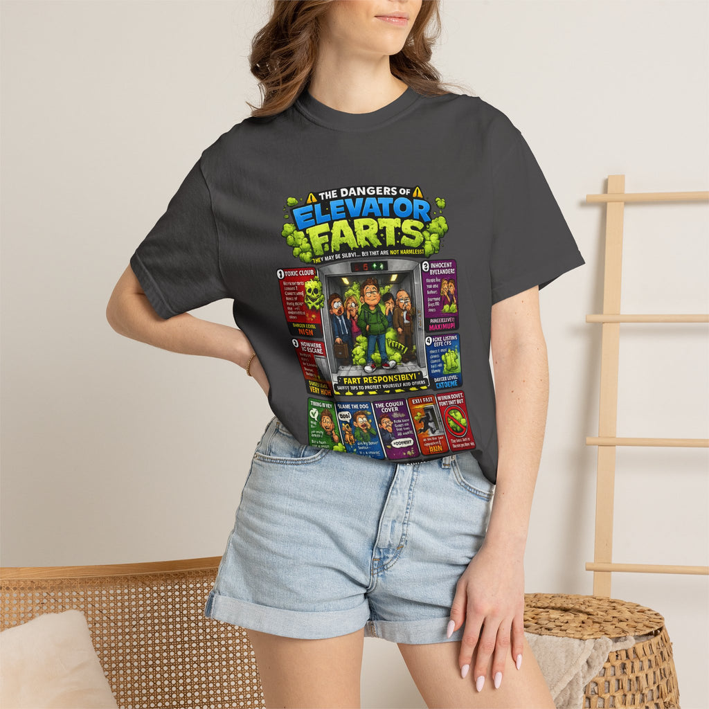 Elevator Farts chart T-shirt | Funny Bathroom Humor Tee