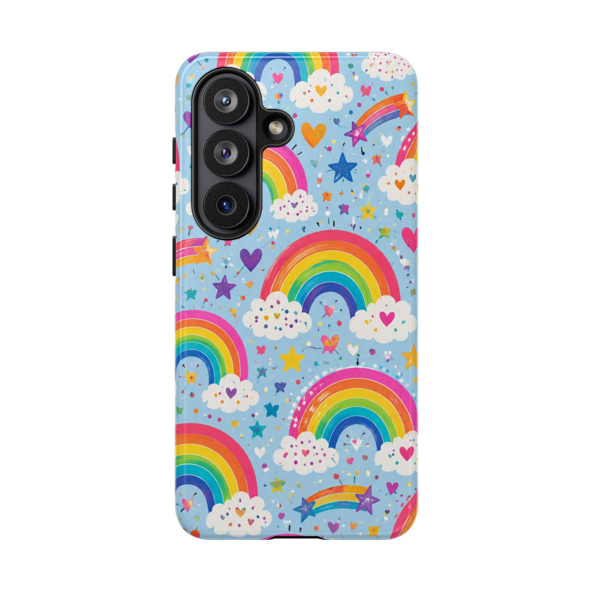 Rainbow Clouds Phone Case — Cute Pastel Rainbow Pattern Tough Case