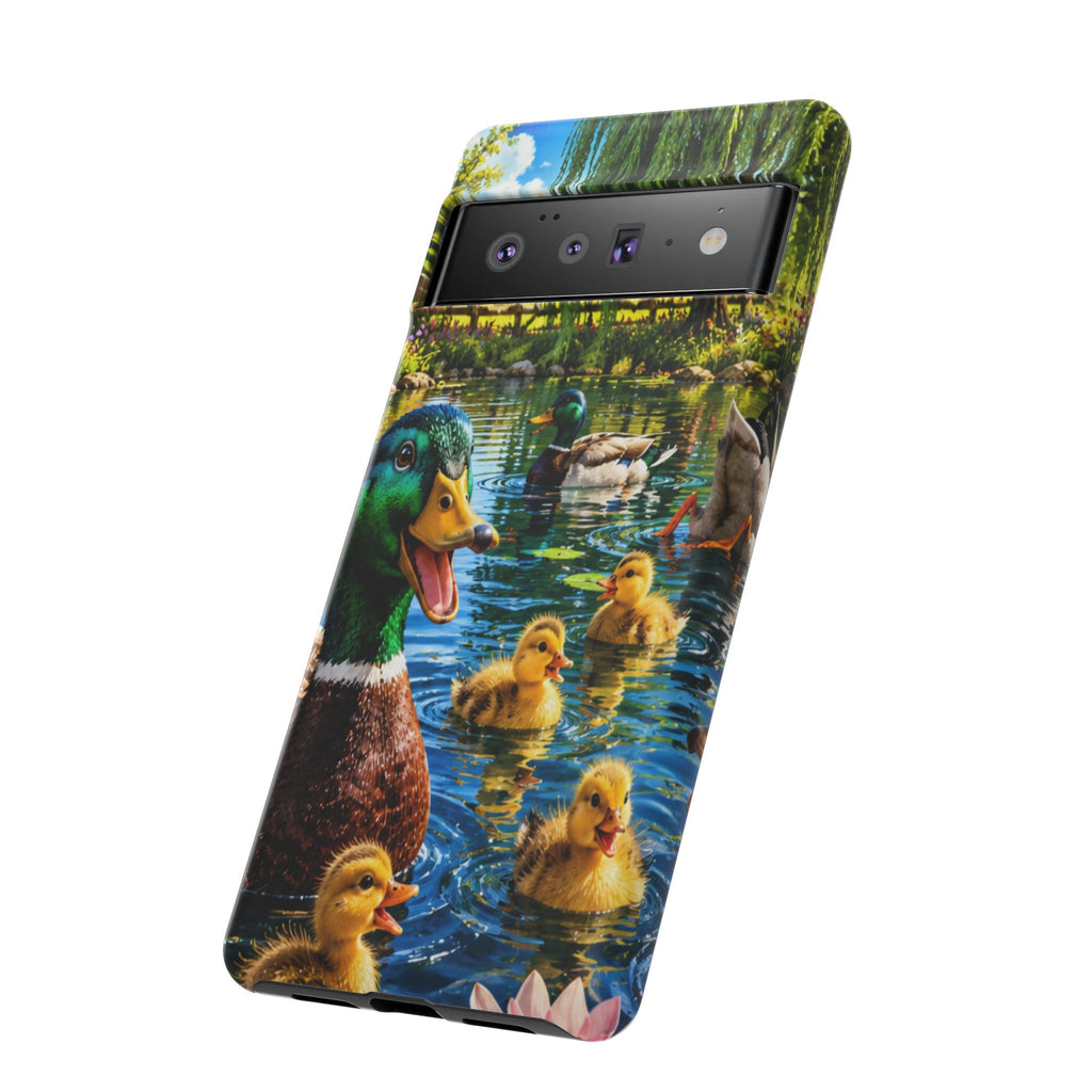 Duck Family Phone Case — Cute Mallard & Ducklings Protective Tough Case