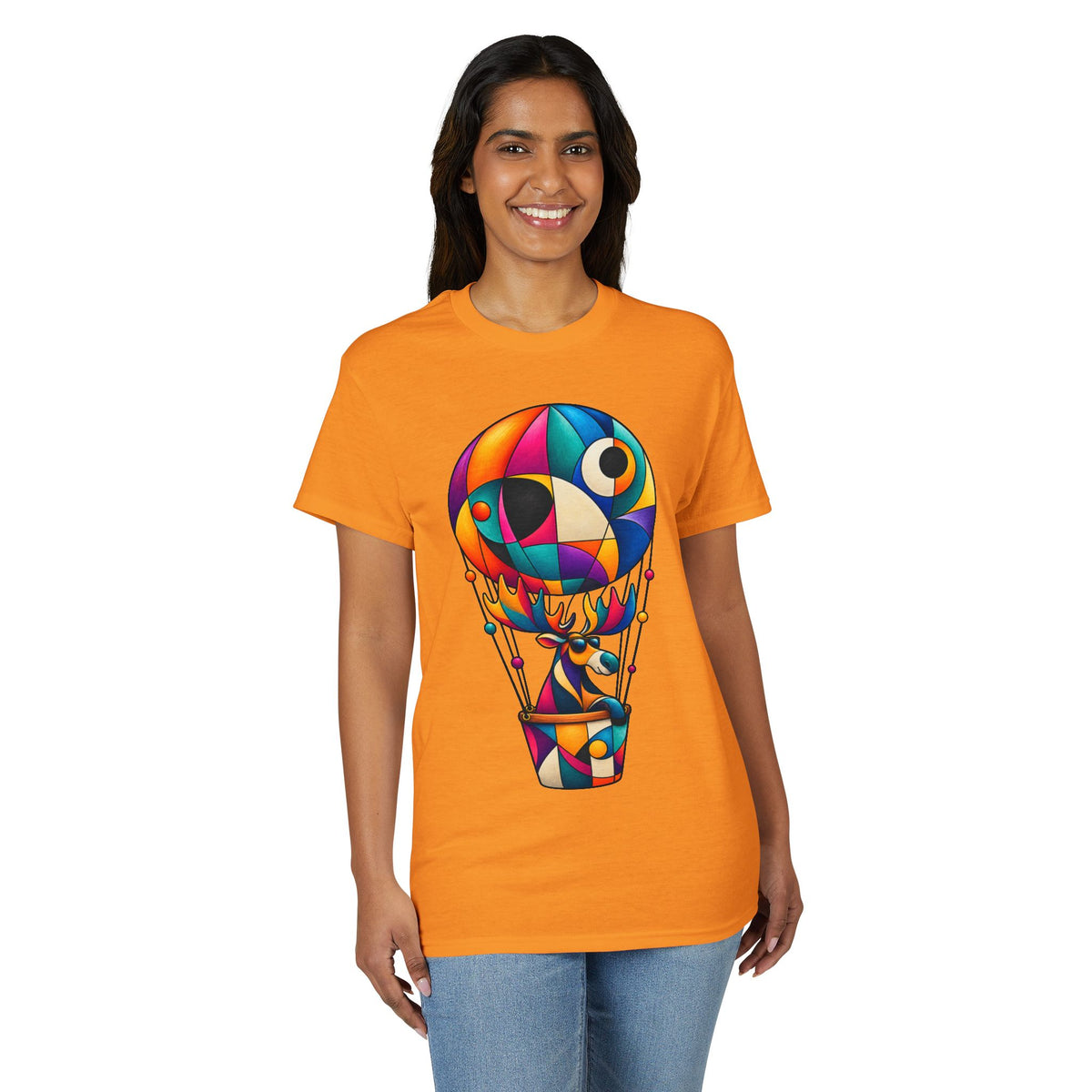 Colorful Geometric Hot Air Balloon T-Shirt