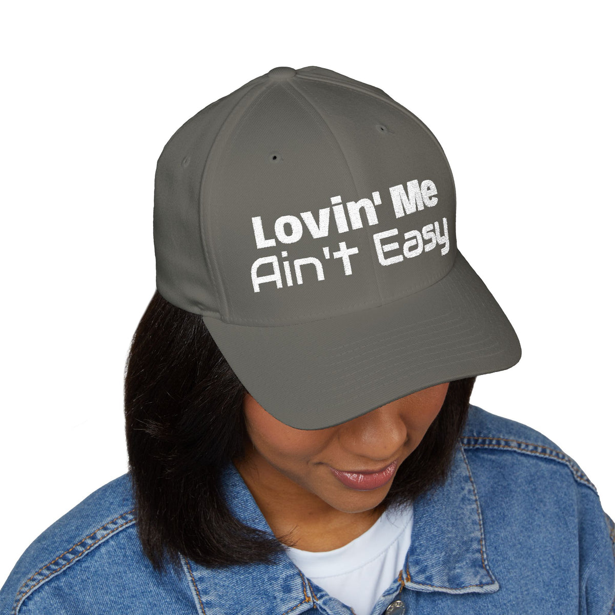 Lovin' Me Ain't Easy Embroidered Baseball Cap