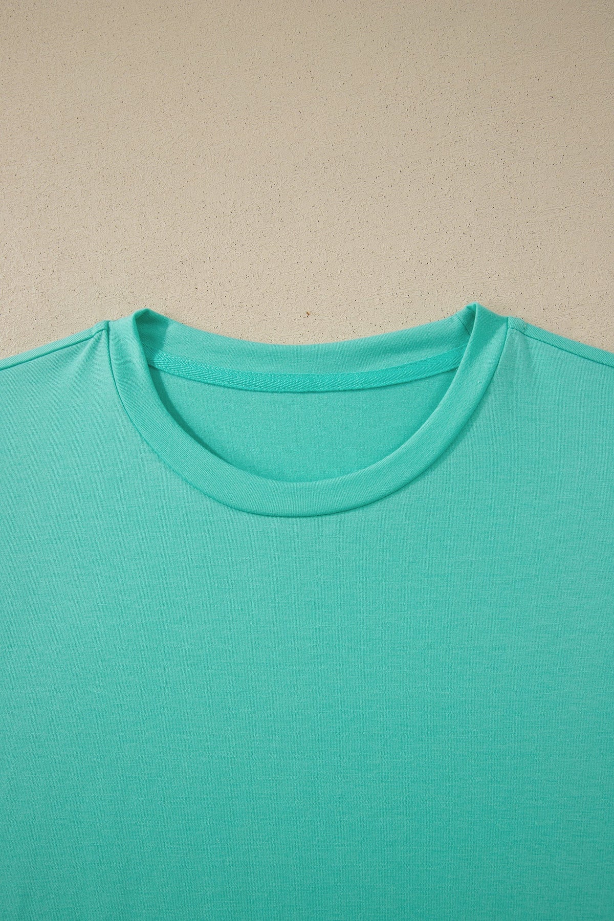 Solid Short Sleeve Crew Neck Tee