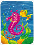 Seahorse Ride Cutting Board Tempered Glass Kitchen Cutting Surface, Heat Resistant Chopping, Non-Slip Feet, Food Prep & Serving