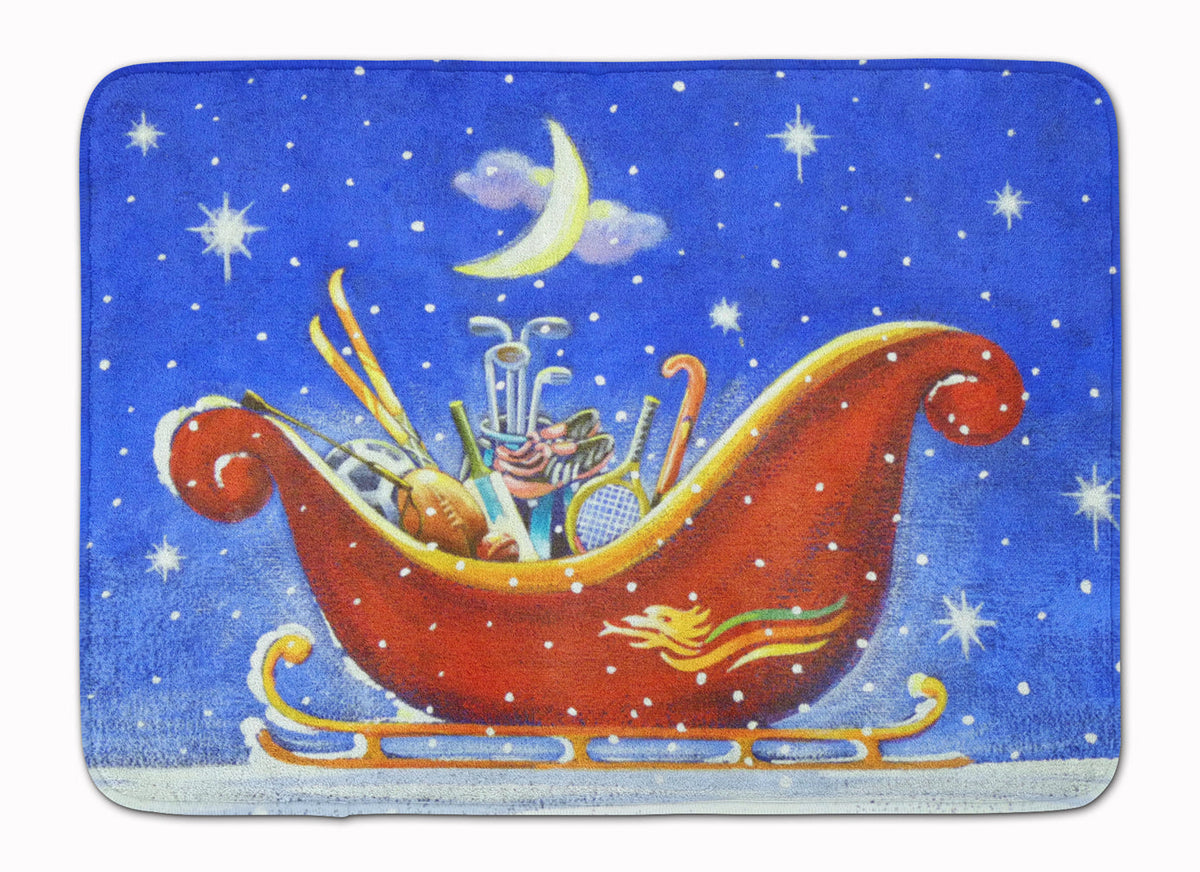 Christmas Santa's Sleigh by Roy Avis Memory Foam Kitchen Mat Machine Washable Anti-Fatigue Cushion Comfort Bath or Kitchen Rug