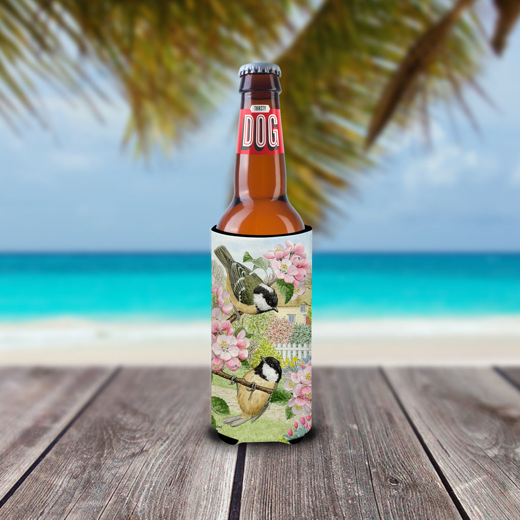 Coal Tits Slim Can Hugger , Insulated Foam Hugger for 12 oz Slim Cans, Beer Bottles & Water Bottles, Printed in USA