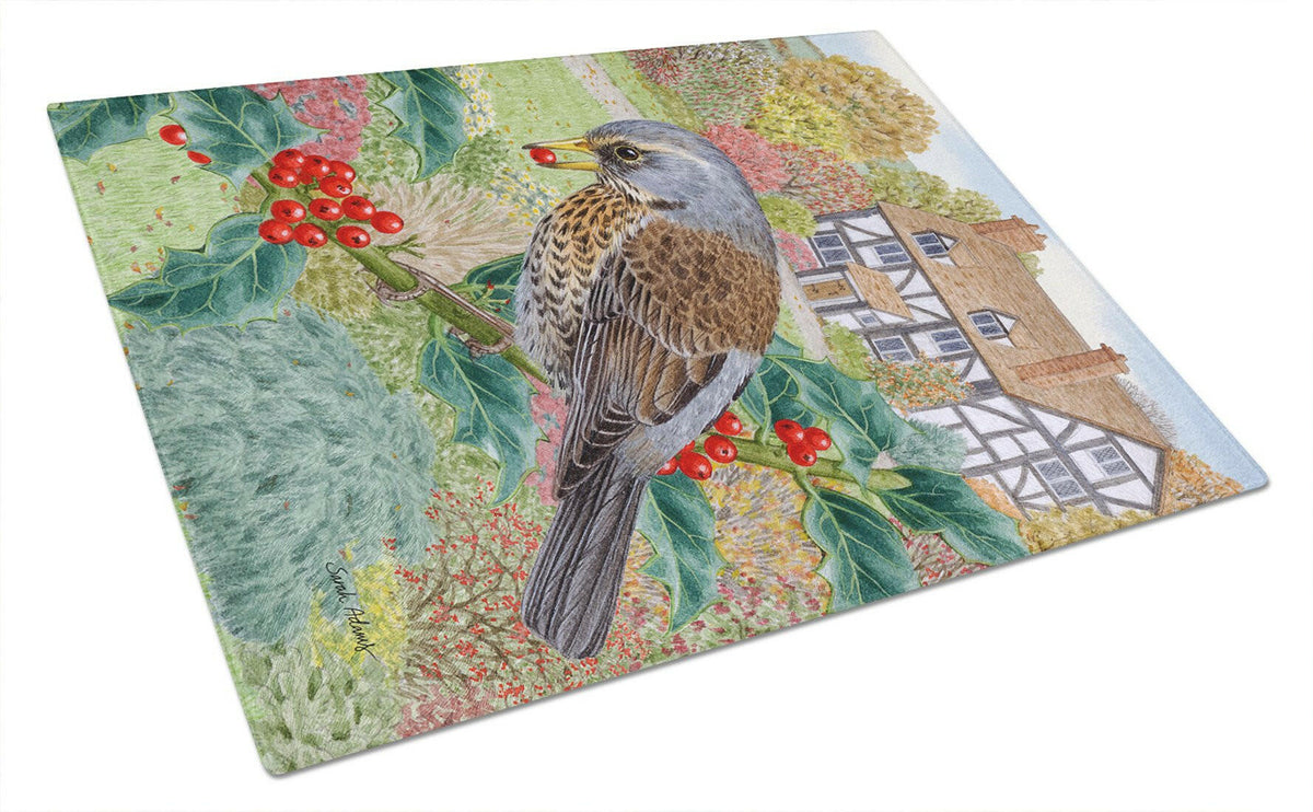Fieldfare Cutting Board Tempered Glass Kitchen Cutting Surface, Heat Resistant Chopping, Non-Slip Feet, Food Prep & Serving