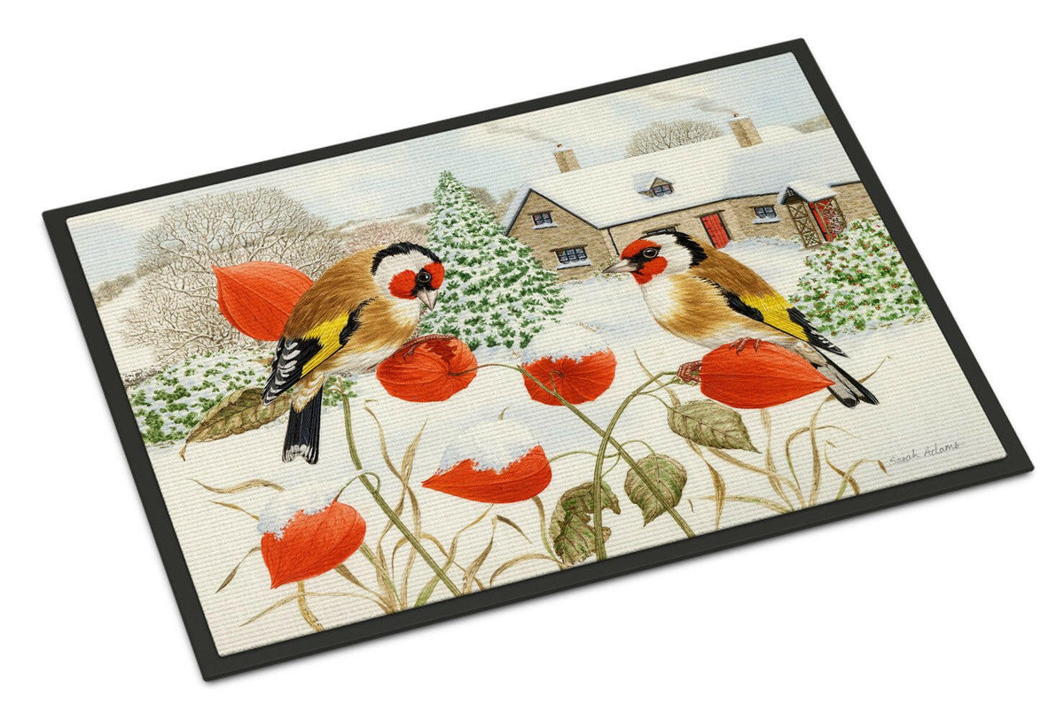 European Goldfinches Doormat Indoor Outdoor 24H X 36W Front Door Mat Rugs for Entryway, Non Slip Washable Low Pile,