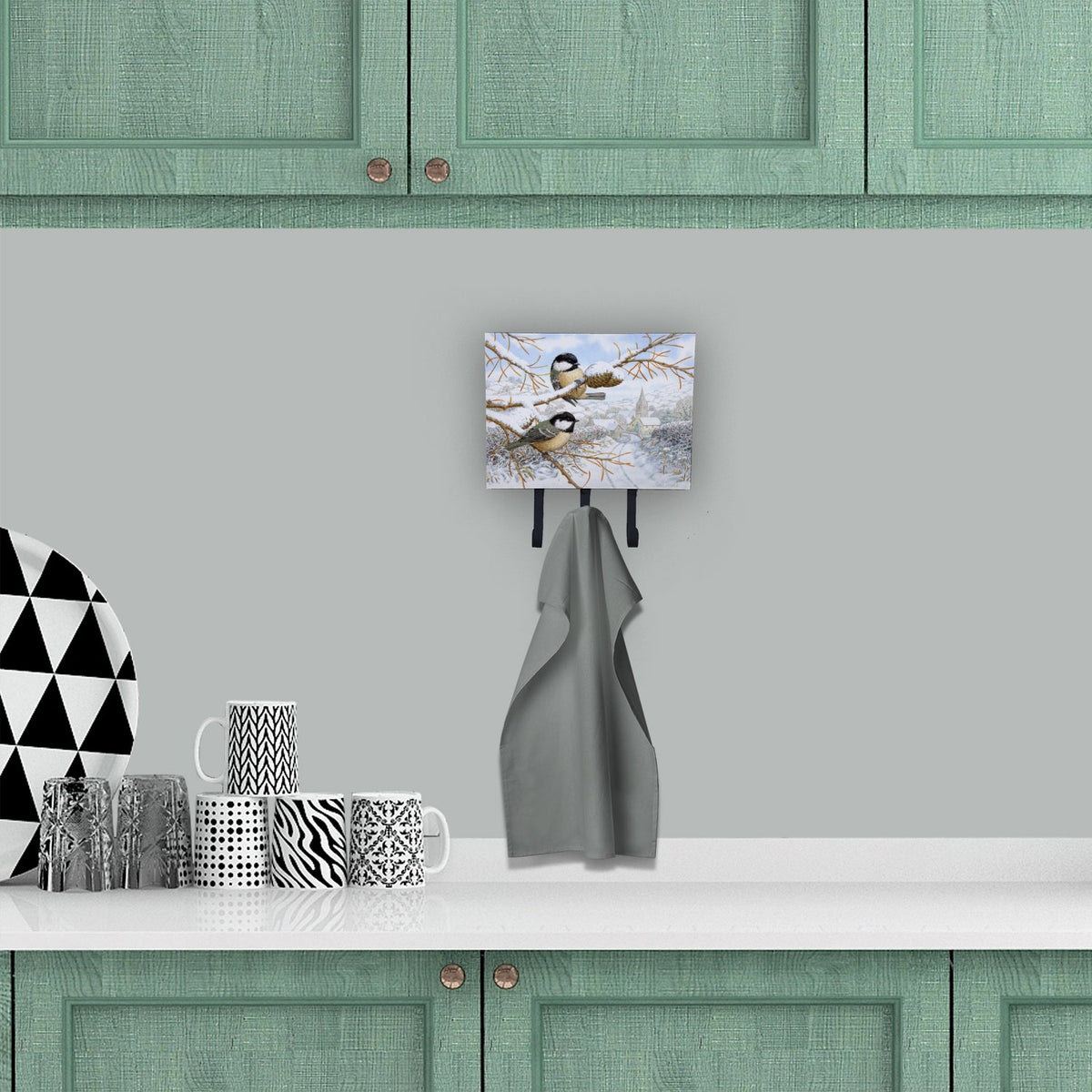Coal Tits Leash or Key Holder Wall Hooks, Coat Rack Wall Mount, for Hanging Keys, Towels, Aprons, Leashes