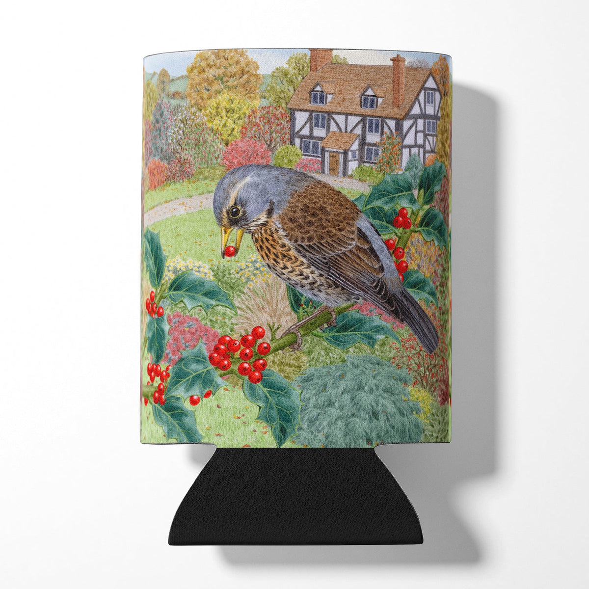 Fieldfare by Sarah Adams Can or Bottle Hugger Cooler Sleeve for Standard 12 oz Cans, Insulated Foam Beer & Soda Can Hugger Reusable