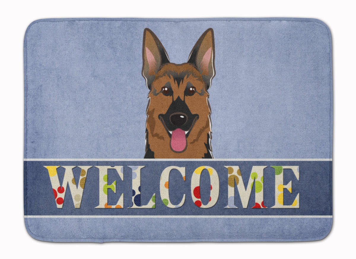 German Shepherd Welcome Memory Foam Kitchen Mat Machine Washable Anti-Fatigue Cushion Comfort Bath or Kitchen Rug