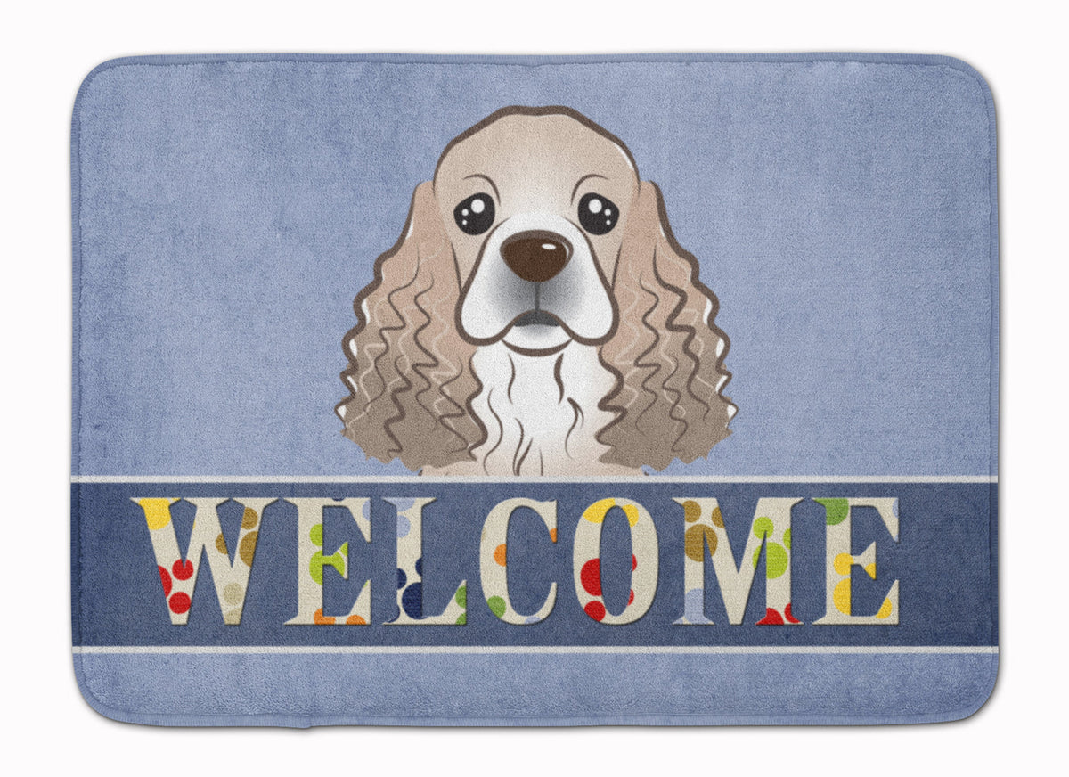 Cocker Spaniel Welcome Memory Foam Kitchen Mat Machine Washable Anti-Fatigue Cushion Comfort Bath or Kitchen Rug