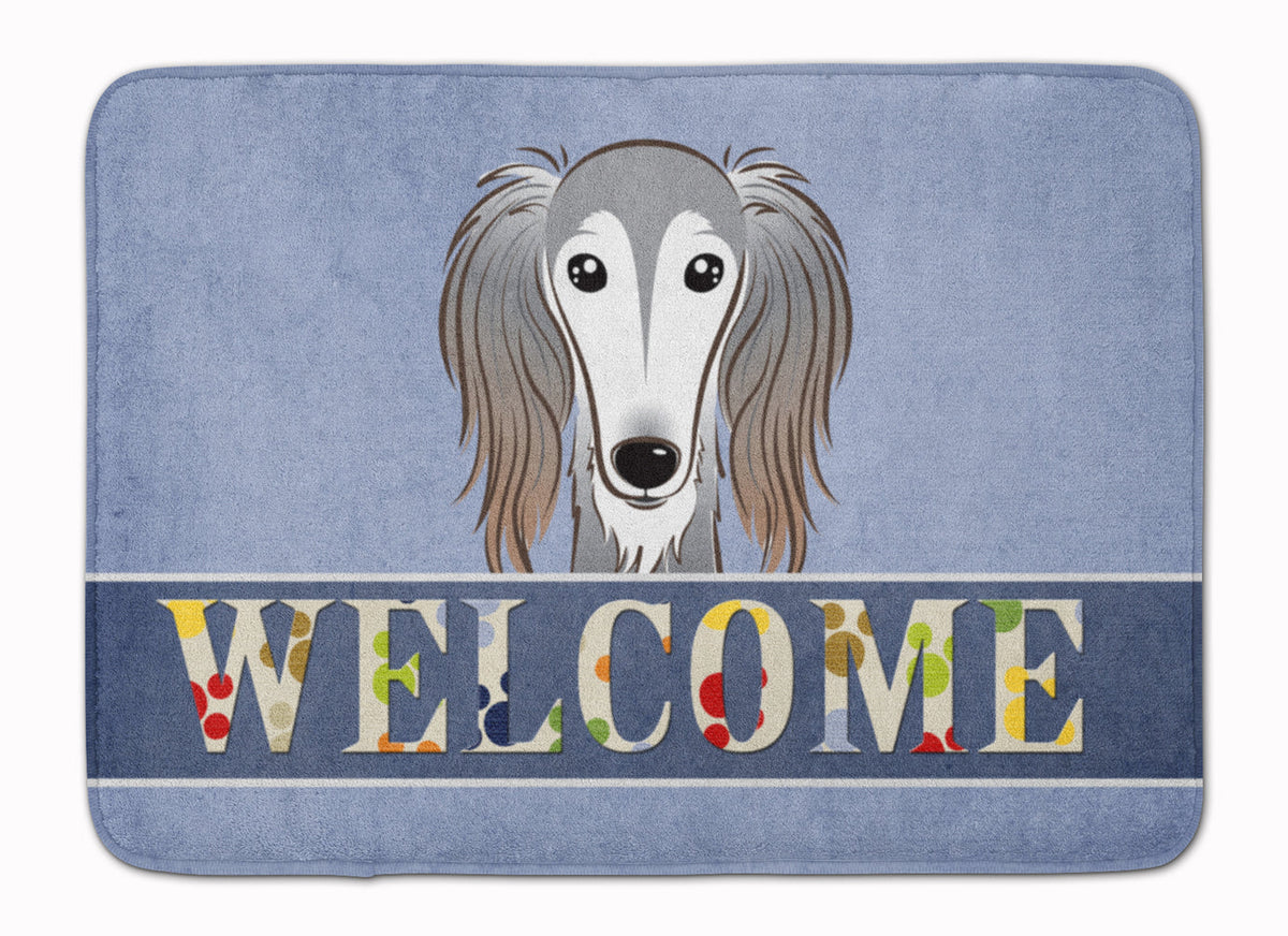 Saluki Welcome Memory Foam Kitchen Mat Machine Washable Anti-Fatigue Cushion Comfort Bath or Kitchen Rug