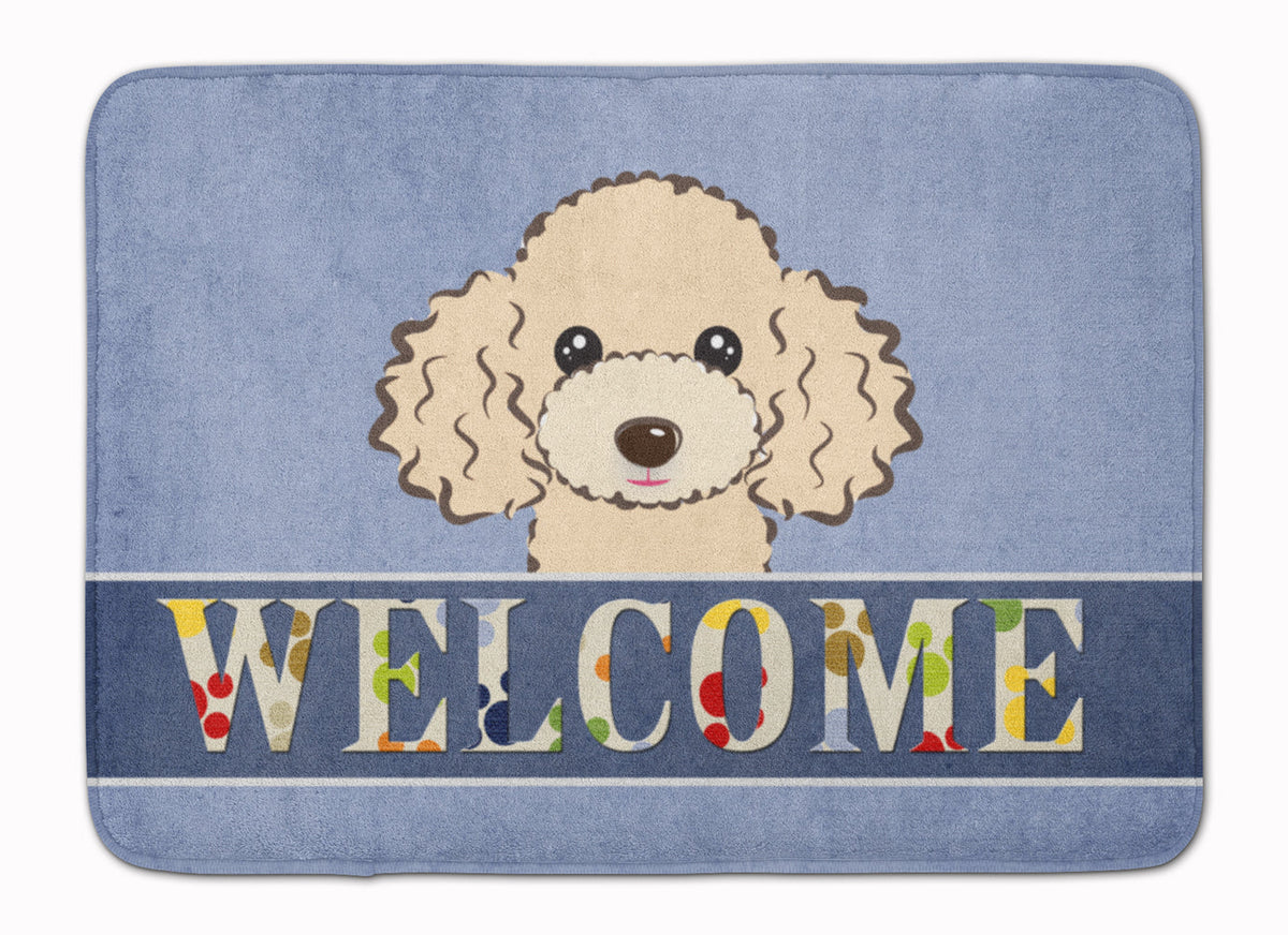 Buff Poodle Welcome Memory Foam Kitchen Mat Machine Washable Anti-Fatigue Cushion Comfort Bath or Kitchen Rug