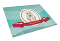 Afghan Hound Merry Christmas Cutting Board Tempered Glass Kitchen Cutting Surface, Heat Resistant Chopping, Non-Slip Feet, Food Prep & Serving