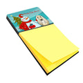 Snowman with Afghan Hound Watercolor Sticky Note Holder Refillable Dispenser Desk Accessory 3x3 Pad Gift