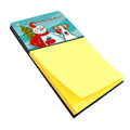 Snowman with Jack Russell Terrier Watercolor Sticky Note Holder Refillable Dispenser Desk Accessory 3x3 Pad Gift