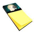 Halloween Scary South Russian Sheepdog Watercolor Sticky Note Holder Refillable Dispenser Desk Accessory 3x3 Pad Gift