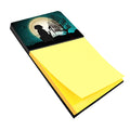 Halloween Scary Black Labrador Watercolor Sticky Note Holder Refillable Dispenser Desk Accessory 3x3 Pad Gift