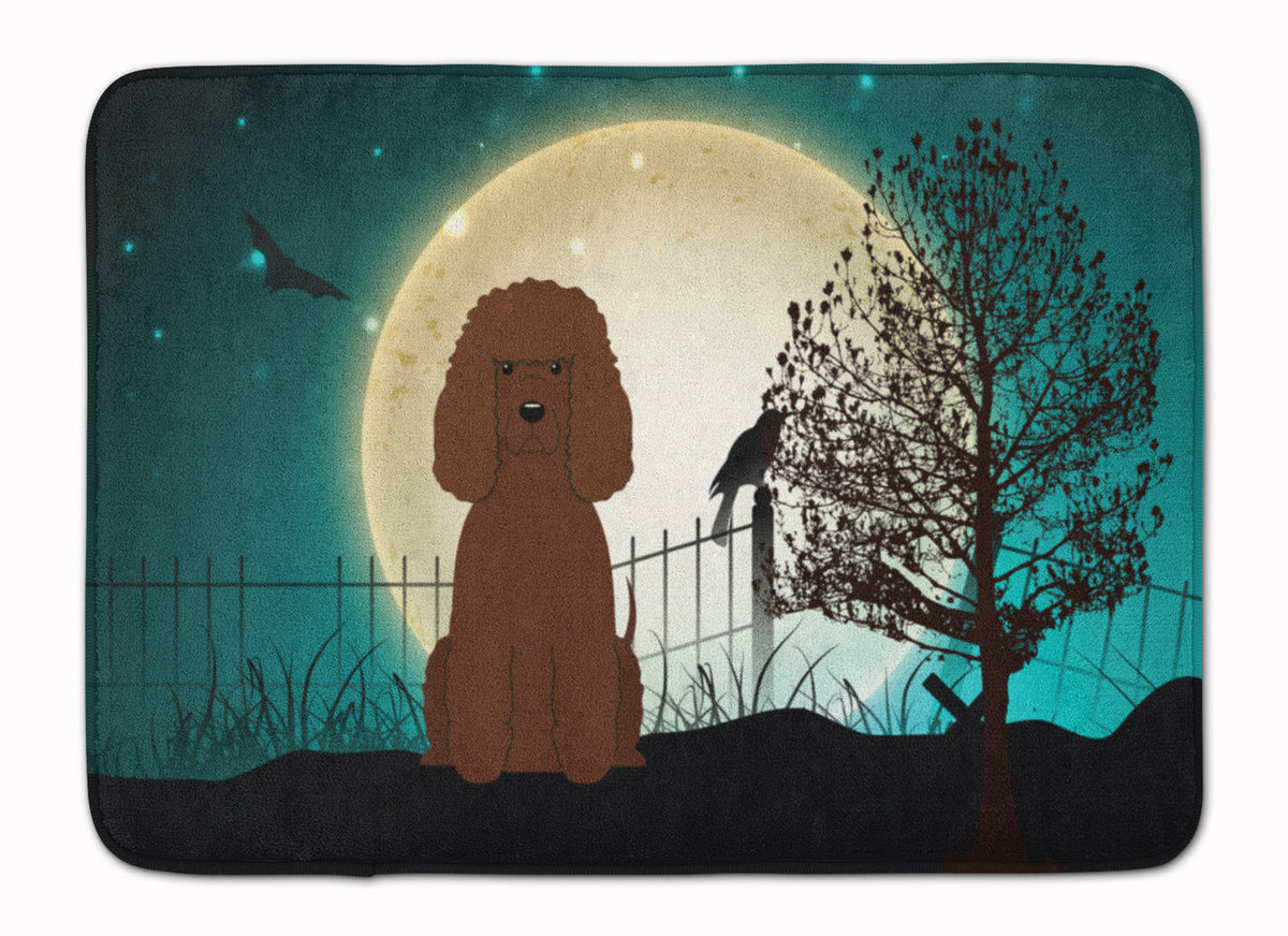 Halloween Scary Irish Water Spaniel Memory Foam Kitchen Mat Machine Washable Anti-Fatigue Cushion Comfort Bath or Kitchen Rug