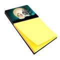 Halloween Scary Shih Tzu Red White Watercolor Sticky Note Holder Refillable Dispenser Desk Accessory 3x3 Pad Gift