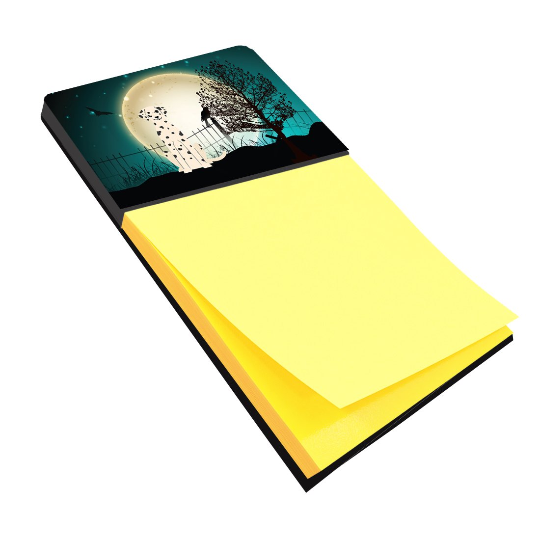Halloween Scary Dalmatian Watercolor Sticky Note Holder Refillable Dispenser Desk Accessory 3x3 Pad Gift