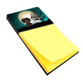 Halloween Scary Dachshund Black Tan Watercolor Sticky Note Holder Refillable Dispenser Desk Accessory 3x3 Pad Gift