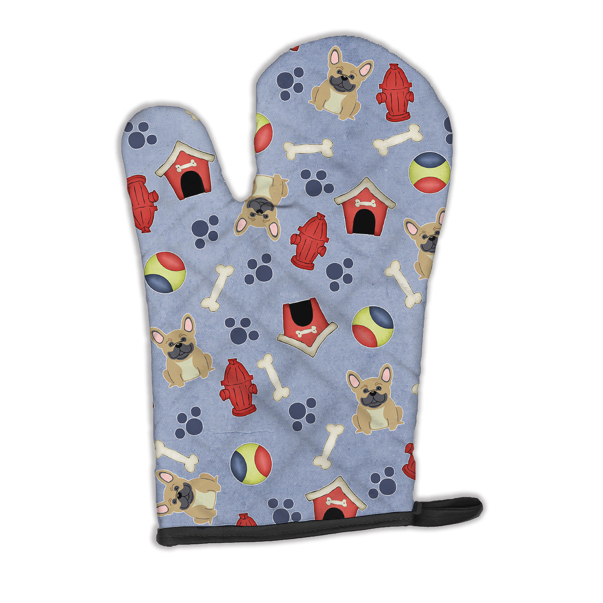 Dog House Collection French Bulldog Cream Oven Mitt Heat Resistant Thick Oven Mitt for Hot Pans and Oven, Kitchen Mitt Protect Hands, Cooking Baking Glove