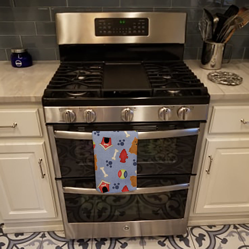 Dog House Collection Norwich Terrier Kitchen Towel Velour Plush Front and Cotton Loop Back Machine Washable