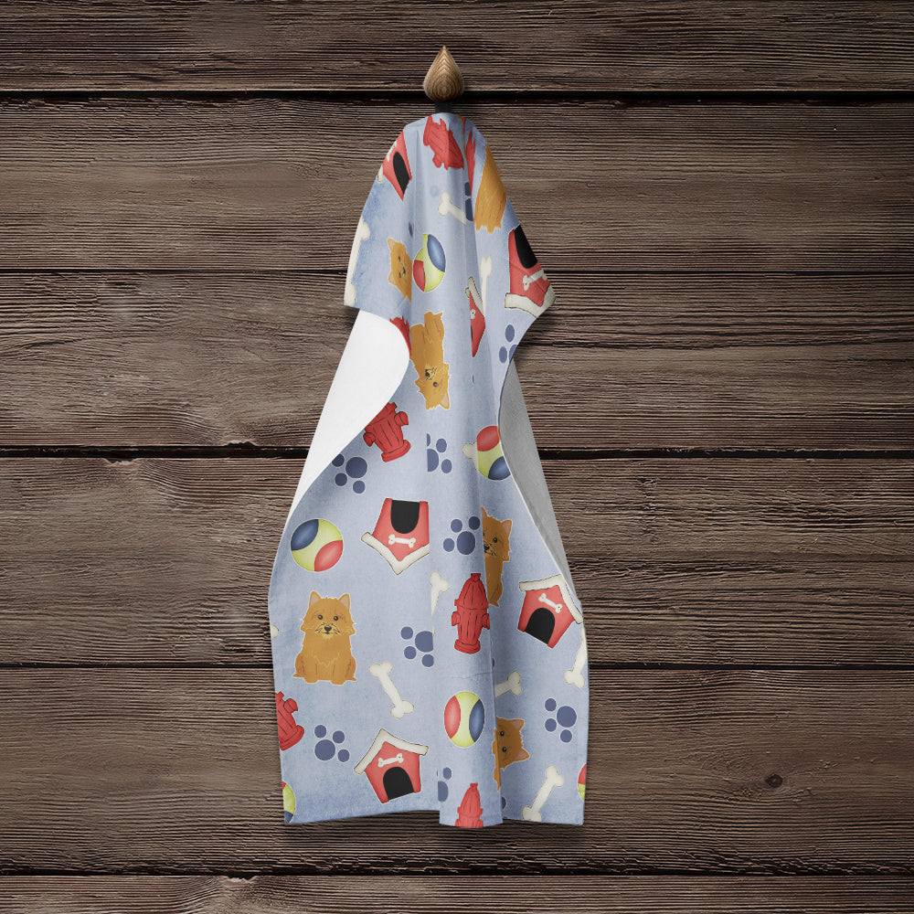 Dog House Collection Norwich Terrier Kitchen Towel Velour Plush Front and Cotton Loop Back Machine Washable