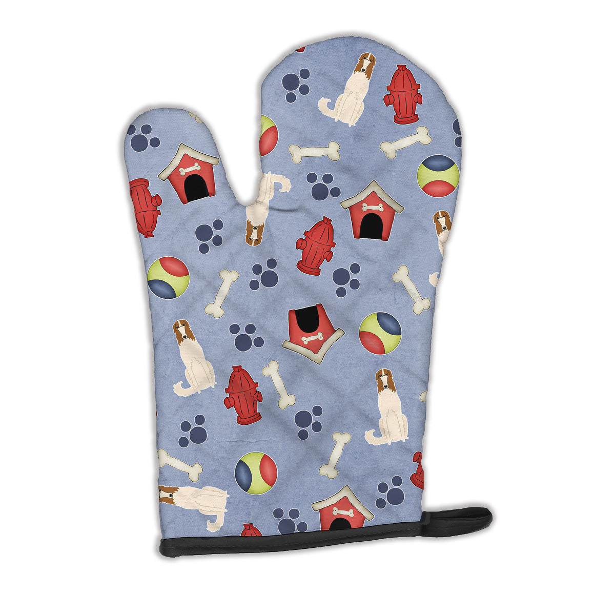 Dog House Collection Borzoi Oven Mitt Heat Resistant Thick Oven Mitt for Hot Pans and Oven, Kitchen Mitt Protect Hands, Cooking Baking Glove