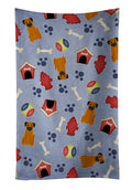 Dog House Collection Border Terrier Kitchen Towel Velour Plush Front and Cotton Loop Back Machine Washable