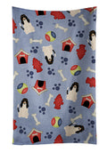Dog House Collection Swiss Hound Kitchen Towel Velour Plush Front and Cotton Loop Back Machine Washable