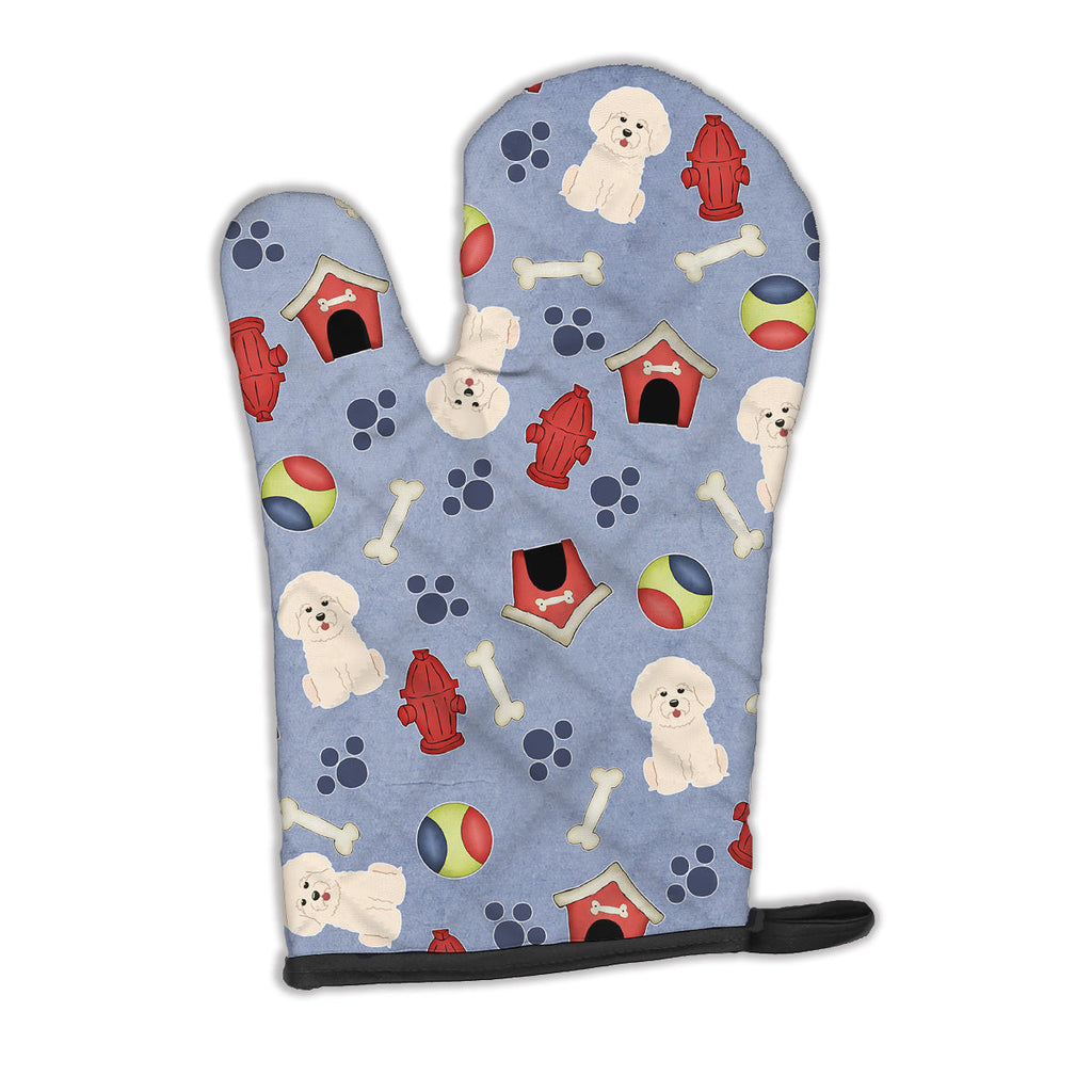 Dog House Collection Bichon Frise Oven Mitt Heat Resistant Thick Oven Mitt for Hot Pans and Oven, Kitchen Mitt Protect Hands, Cooking Baking Glove