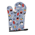 Dog House Collection Pekingese Black White Oven Mitt Heat Resistant Thick Oven Mitt for Hot Pans and Oven, Kitchen Mitt Protect Hands, Cooking Baking Glove