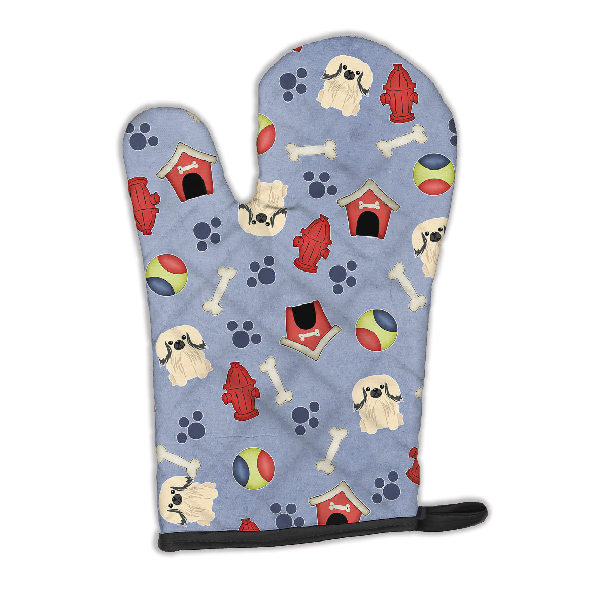 Dog House Collection Pekingese Cream Oven Mitt Heat Resistant Thick Oven Mitt for Hot Pans and Oven, Kitchen Mitt Protect Hands, Cooking Baking Glove