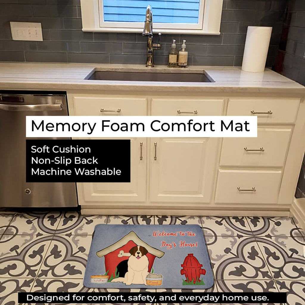 Dog House Collection Moscow Watchdog Memory Foam Kitchen Mat Machine Washable Anti-Fatigue Cushion Comfort Bath or Kitchen Rug