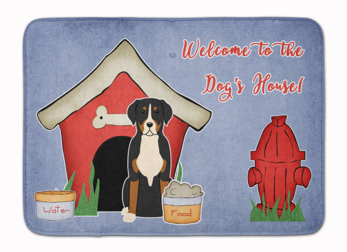 Dog House Collection Greater Swiss Mountain Dog Memory Foam Kitchen Mat Machine Washable Anti-Fatigue Cushion Comfort Bath or Kitchen Rug