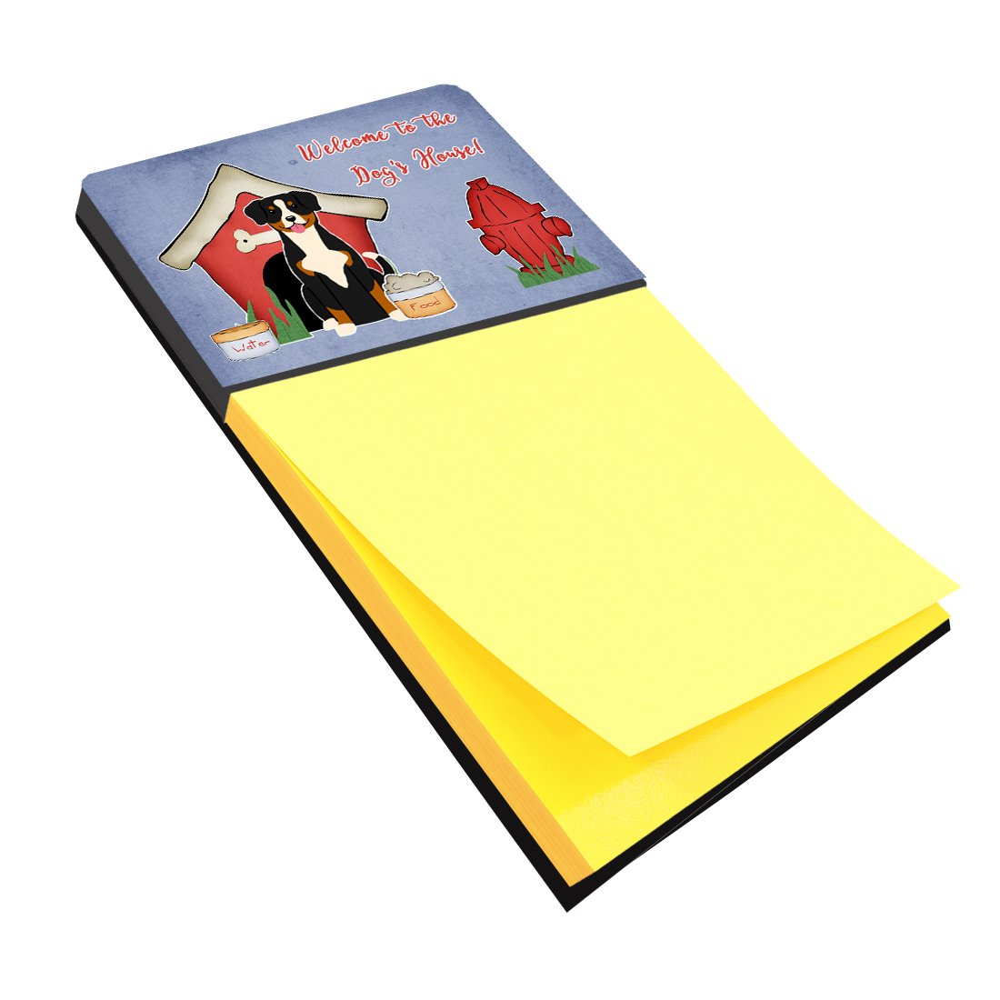 Dog House Collection Entlebucher Watercolor Sticky Note Holder Refillable Dispenser Desk Accessory 3x3 Pad Gift