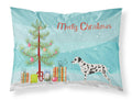 Dalmatian Merry Christmas Tree Standard Pillowcase Lightweight Super Soft Easy Care Decorative Artwork Pillowcase, Standard