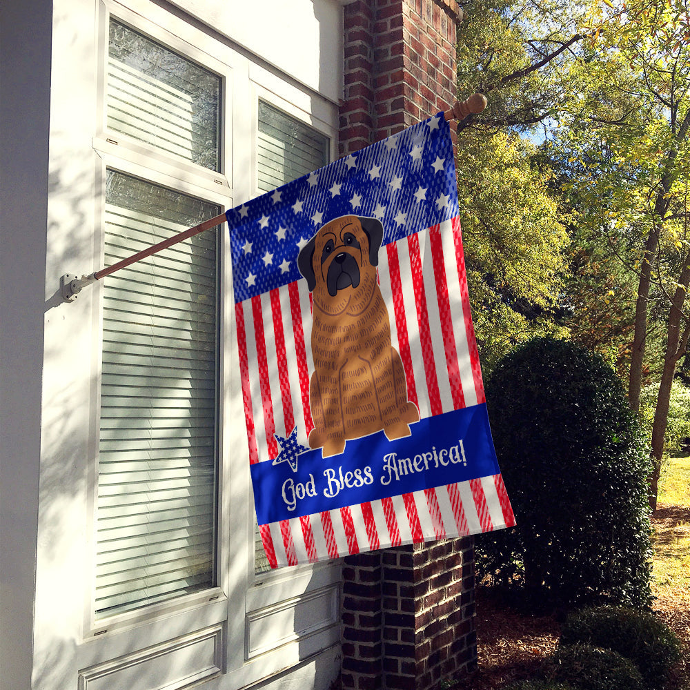 Patriotic USA Mastiff Brindle House Flag 28x40 Porch Sleeve Pole Decorative Outside Yard Banner Artwork Wall Hanging, Polyester